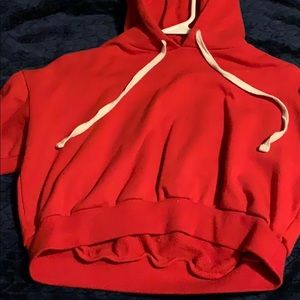 Cropped long sleeve hoodie